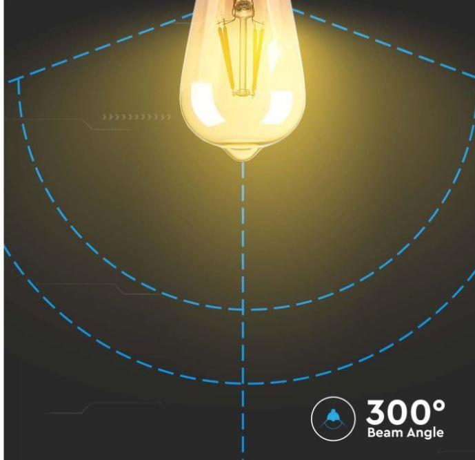 Lampadina led ST64 V-tac 8W E27 2200K VT-1968-N - 214421 02