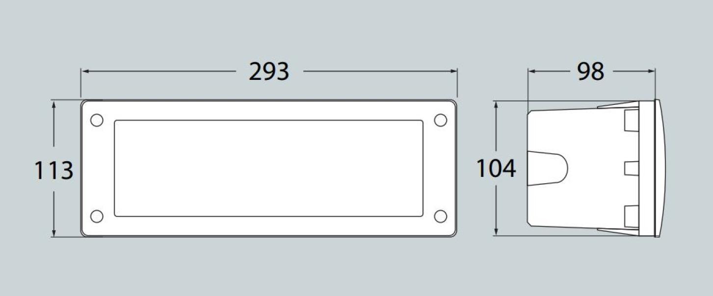 Proiettore da incasso DKL LETI300 IP66 E27 bianco-DKL5C1E27.W 02