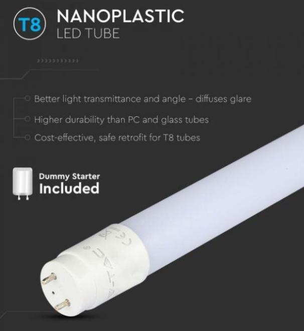 Tubo led T8 V-tac 9W G13 4000K 60cm VT-6072-N - 216393 02