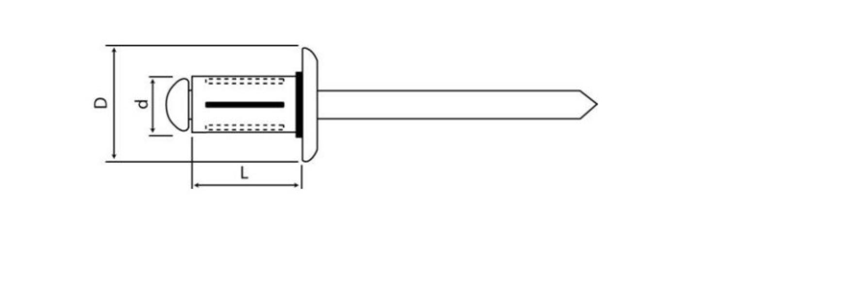 Rivetto Friulsider Rivex 100 pz - 03000030010F2 02