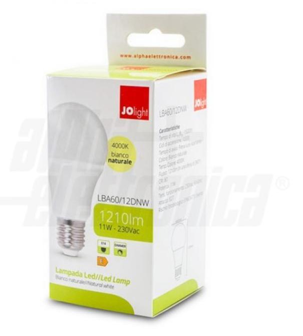 Lampadina led Alpha Elettronica 11W E27 4000K dimmerabile- LBA60/12DNW 02