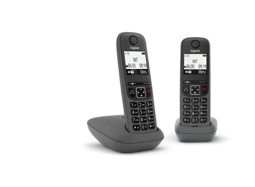 Cordless Duo Gigaset vivavoce nero - AS490DUO 01