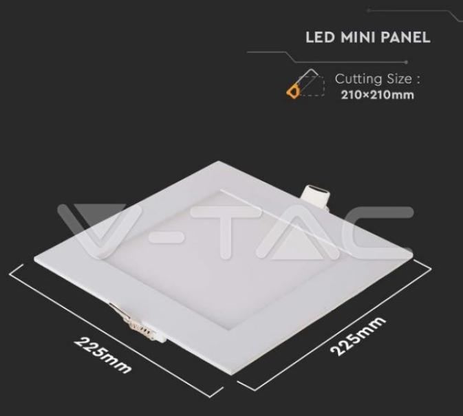 Mini pannello led V-tac 18W 4000K 85-265V - VT-1807SQ-N -4870 - 214870 02