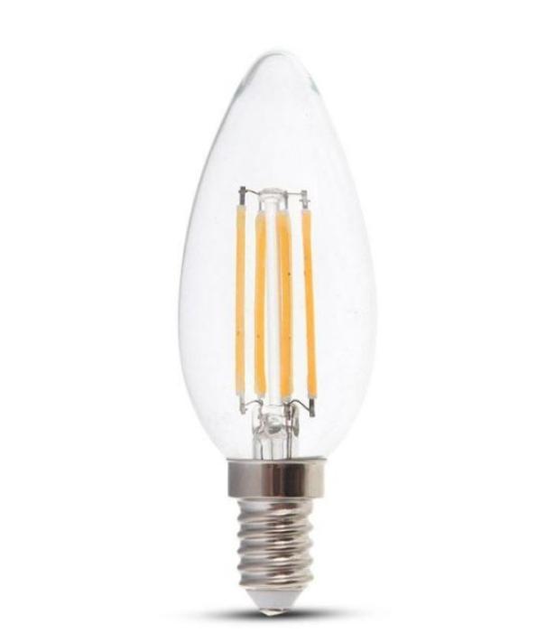 Lampadina led candela V-tac 6W E14 3000K VT-2127-N - 7423- 217423 01