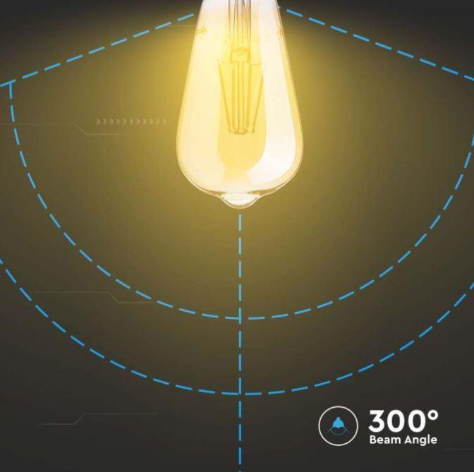 Lampadina led ST64 V-tac 6W E27 2200K ambra VT-1966-N- 4362 -214362 04