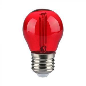 Lampadina globo led  a filamento 2w e27 rossa vt-2132-r-n- 7413 - 217413