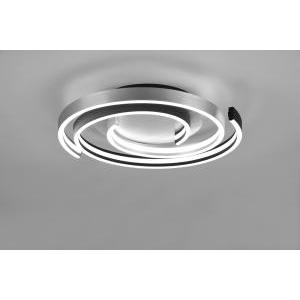 Caya plafoniera led spirale metallo alluminio e nero con regolazione intentouchdimmerta' e temperatura di colore della luce con interruttore d. 50cm