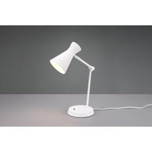 Enzo lampada da tavolo diffusore doppio cono metallo bianco h. 50cm