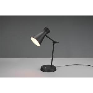 Enzo lampada da tavolo diffusore doppio cono metallo nero h. 50cm