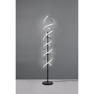 Sequence piantana led spirale metallo alluminio e nero con regolazione intentouchdimmerta' e temperatura di colore della luce con interruttore touch h. 150cm