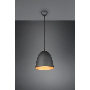 Tilda sospen touchdimmer one metallo cupola nera e oro d.25cm