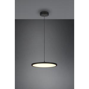 Tray sospen touchdimmer one led dimmerabile in metallo nero d. 40cm