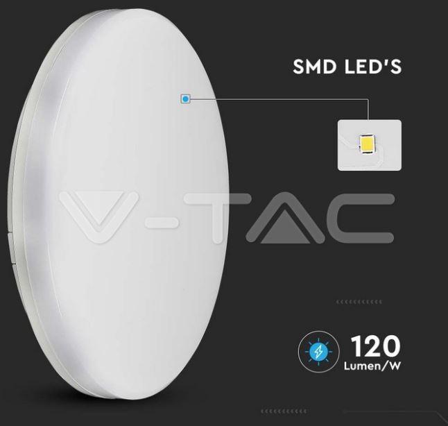 Plafoniera led V-tac 15W 3000K IP44 VT-8033-RD-N -13889- 2113889 02