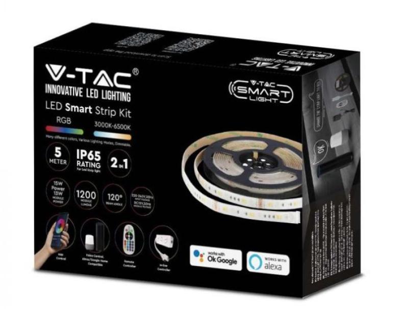 Striscia led V-tac 13W RGB wifi IP65 - VT-5050 -2910 01