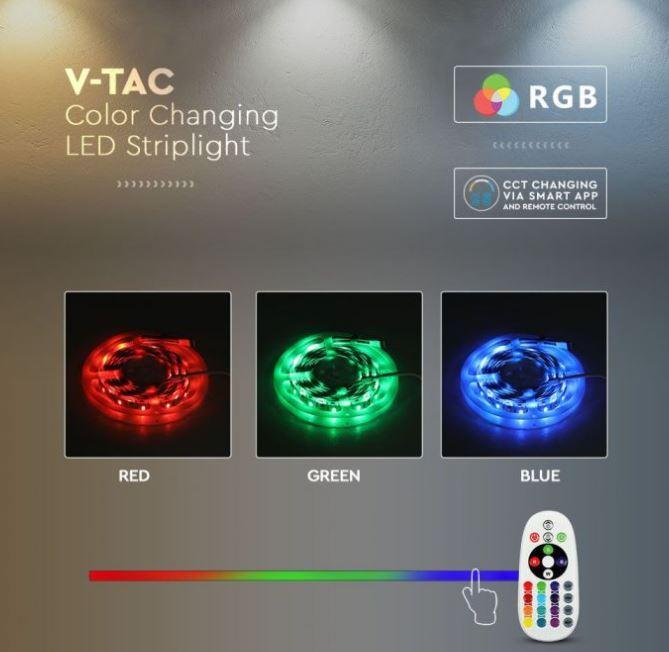 Striscia led V-tac 13W RGB wifi IP65 - VT-5050 -2910 04