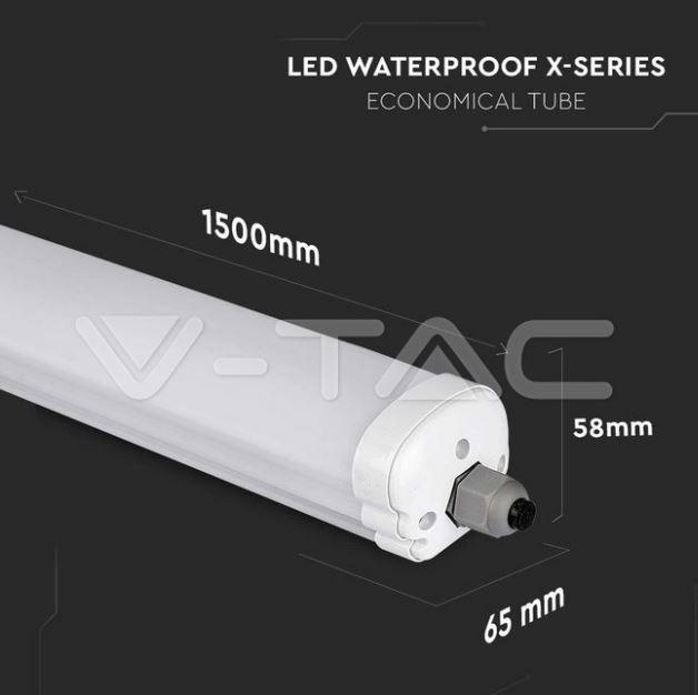 Plafoniera led V-tac impermeabile 150cm 32W 4000K -VT-1532 -6483- 216483 03