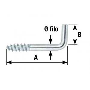 Rampino dritto frilsider 85000b17035f2-con filetto a legno-15 pezzi