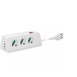 Multipresa da scrivania  3 prese universali + 3 usb +s11+cbe bianco - 00608.cc.b