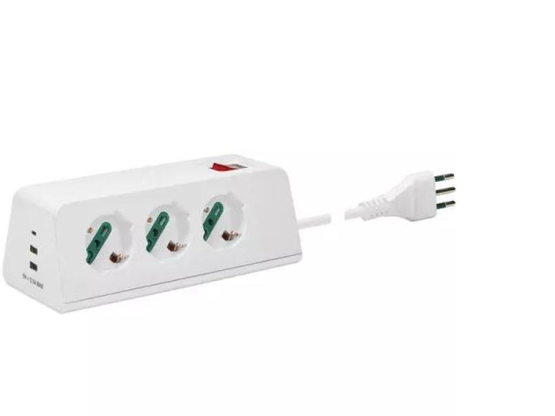 Multipresa da scrivania Vimar 3 prese universali + 3 usb +S11+Cbe bianco - 00608.CC.B 01