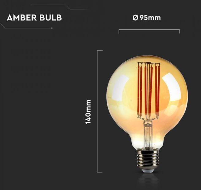 Lampadina led G95 V-tac 7W E27 2200K VT-2027-N - 7147 - 217147 05