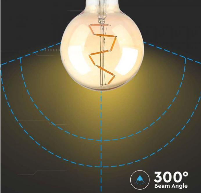 Lampadina led globo G95 V-tac 4W E27 2200K VT-2024-N -7146- 217146 04