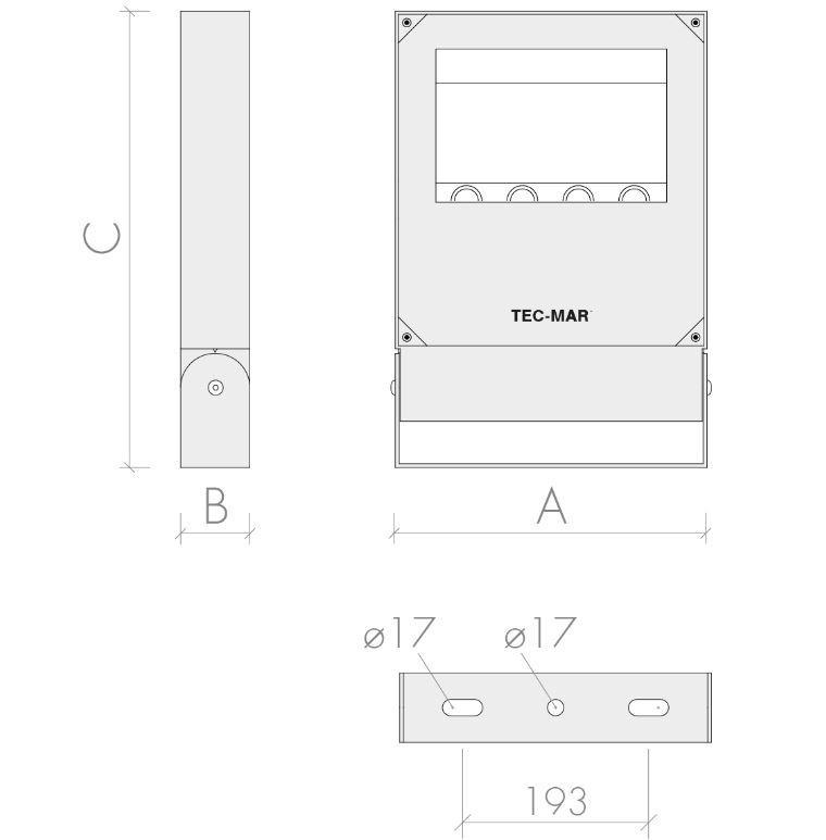 Proiettore led AR Tec-Mar Polar 4 240W 4000K on/off - 7029AR4240GL 02