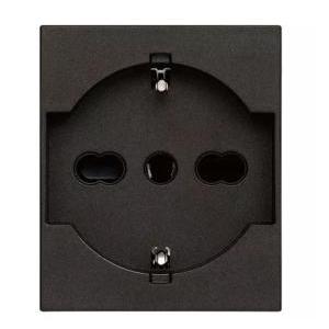 Presa p40  linea 2p+t 16a nero-30210.g