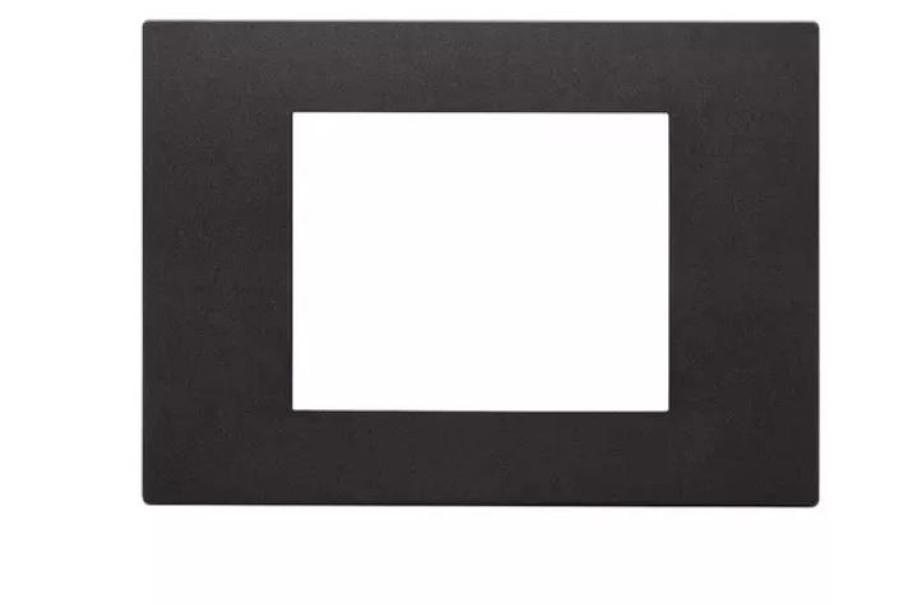 Placca Vimar Linea 3 moduli nero-30653.02 01