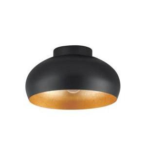 Plafoniera  mogano2 e27 1x40w nero oro-900554