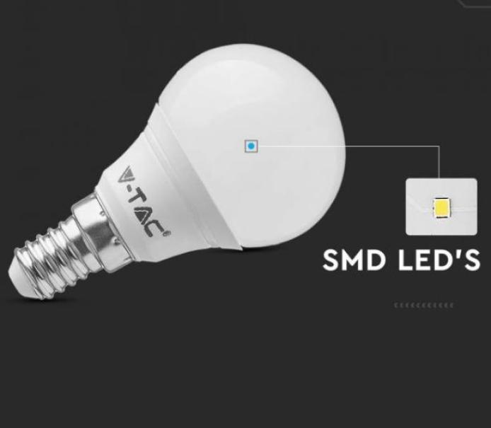 Lampadina led P45 V-tac chip Samsung E14 4,5W 3000K VT-236-N - 21168 04