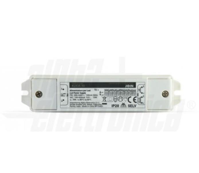 Alimentatore corrente costante per led Alpha Elettronica 10W 100-450mA- KL835-10 02