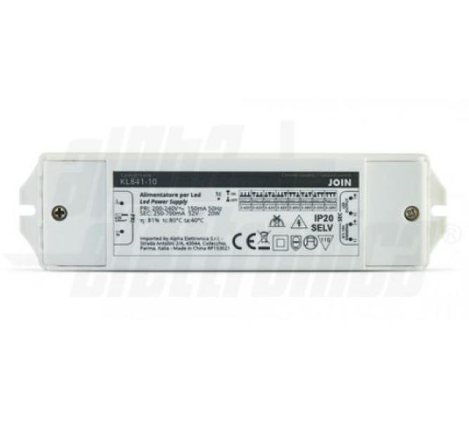 Alimentatore corrente costante per led Alpha Elettronica 20W 250-700mA -KL841-10 02