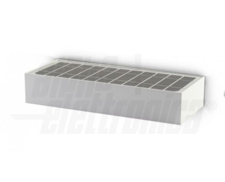 Lampada da parete solare a led Alpha Elettronica Bricketto 6W 4000K IP65 -JO462BNW 01