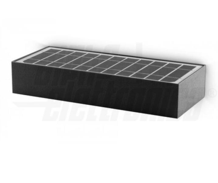 Lampada da parete solare a led Alpha Elettronica Bricketto 6W 4000K IP65 -JO462NNW 01