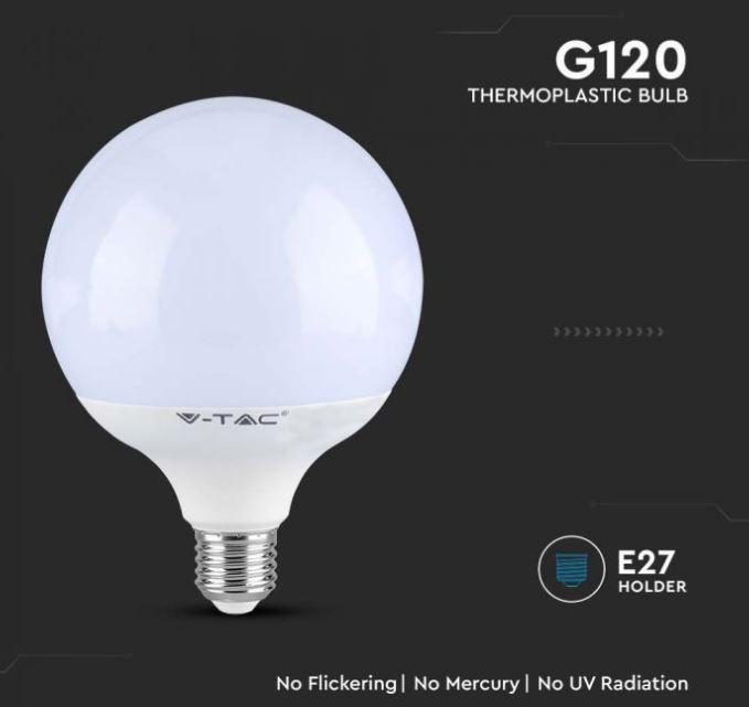 Lampadina led globo G120 V-tac 22W E27 4000K VT-242-N -20022 - 2120022 04