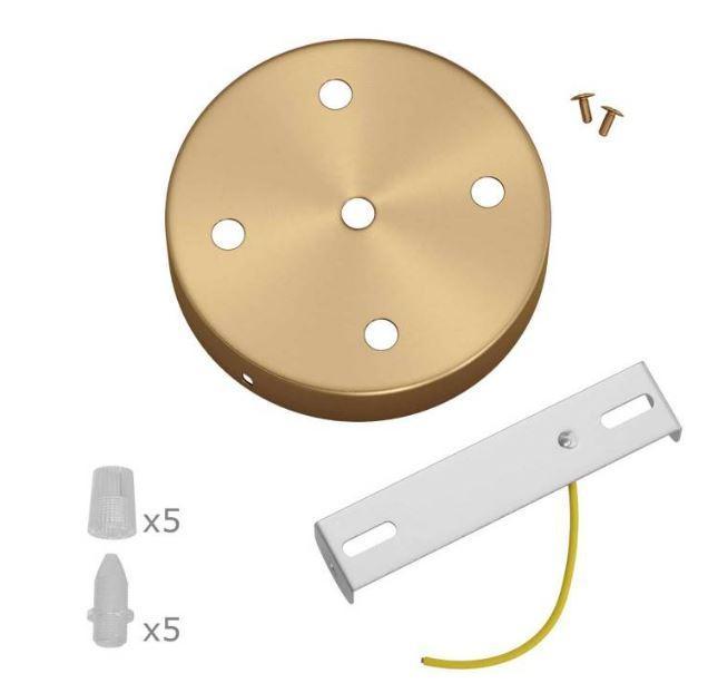 Kit rosone cilindrico Creative-Cables 5 fori diametro 12cm-bronzo satinato- KRM575FOTS 03