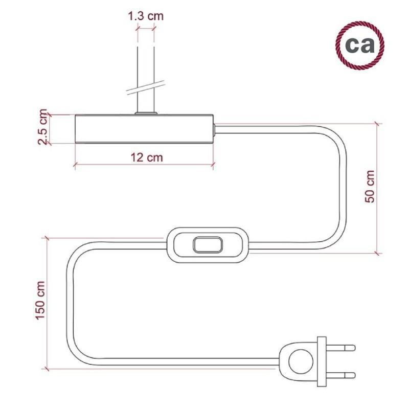 Alzaluce Lampada da tavolo Creative-cables Italia - in metallo attacco E27 ABM21E10TISLEUBERC37 02