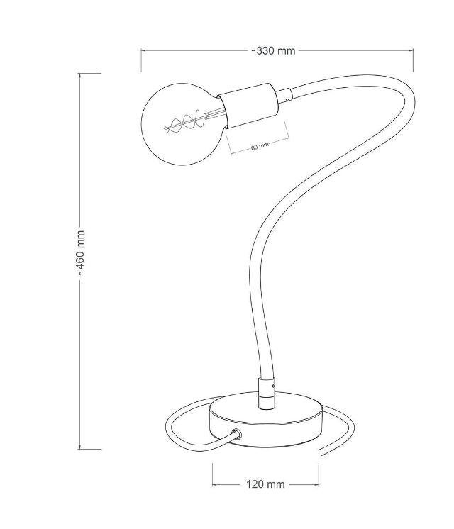 Lampada da tavolo Creative-Cables Table Flex 1xE27 max 53W bronzo satinato - ABM21OTSFLOTSRM04EUN 03