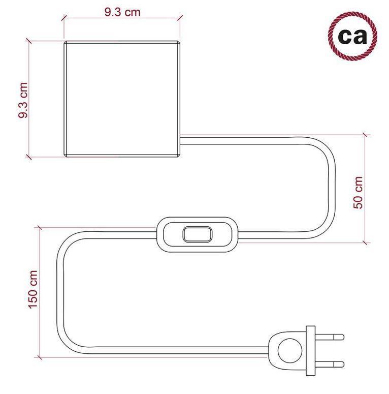 Lampada da tavolo Creative-Cables Posaluce cubetto rosso E27 - ABWLEUT3020RZ09 03