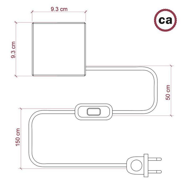 Lampada da tavolo Creative-Cables Posaluce Cubetto blu E27 -ABWLEUT5020RZ12 03