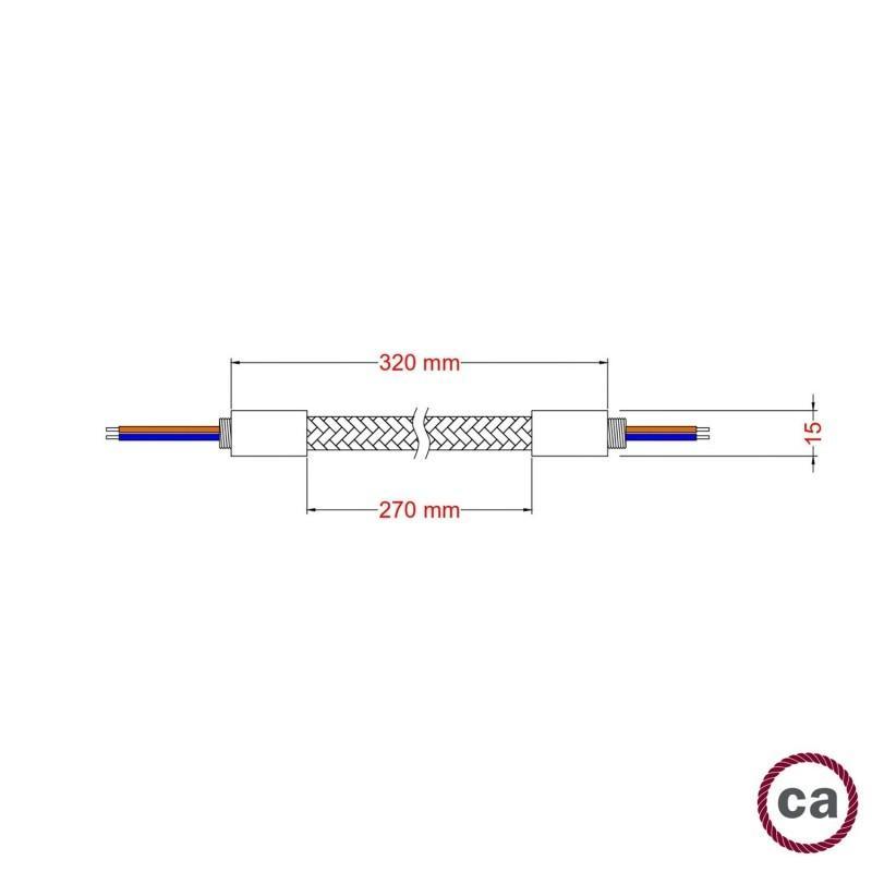 Kit tubo flessibile Creative-cables Italia rivestito in tessuto carta da zucchero - KFLEX30VBORM76 04