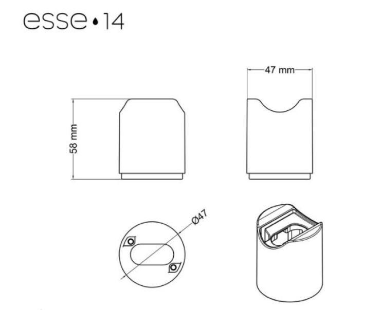 Portalampada Creative-Cables Esse14 per lampada attacco S14d marmo bianco -KPLS14DPWM 04