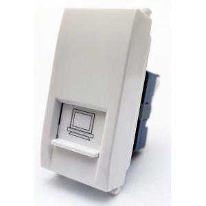 Connettore rete gem compatibile con vimar plana 14339.6 rj45 cat6 bianco - 627b