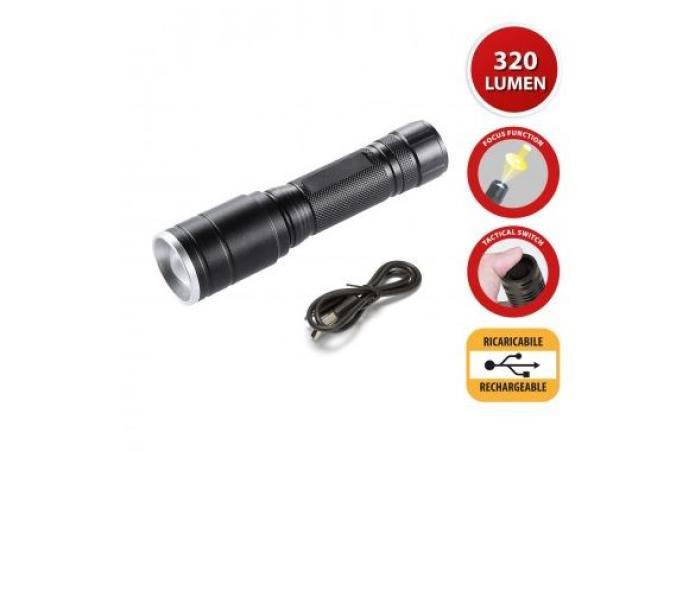 Torcia led ricaricabile Velamp Hunter 5W 6500K con funzione zoom - IR533 02