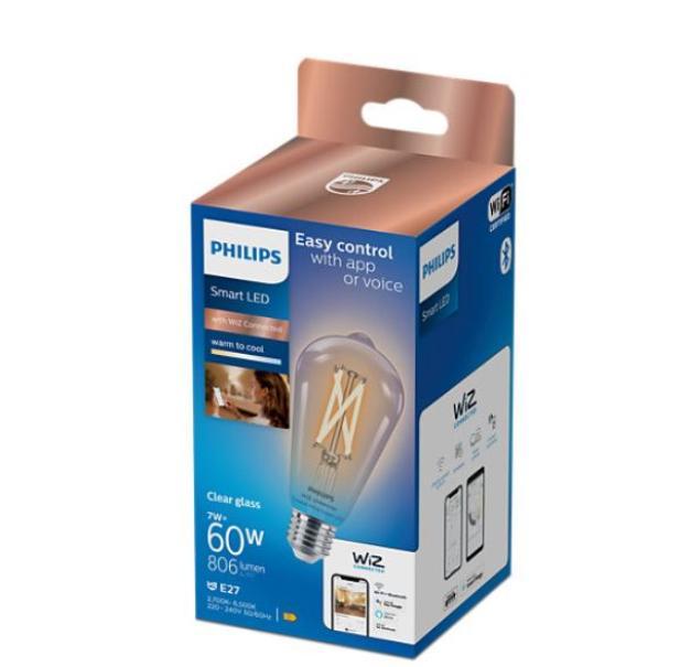 Lampadina led ST64 Philips 7W E27 2700/6500K Wiz Connected - 37224500 02