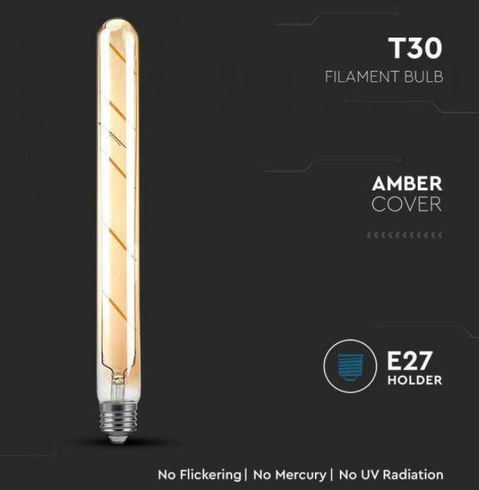 Lampadina led T30 V-tac vetro ambra 5W E27 2200K -VT-2005 -7142- 217142 04