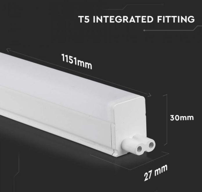 Reglette led T5 V-tac 16W 3000K 120cm VT-125 - 695 - 21695 06