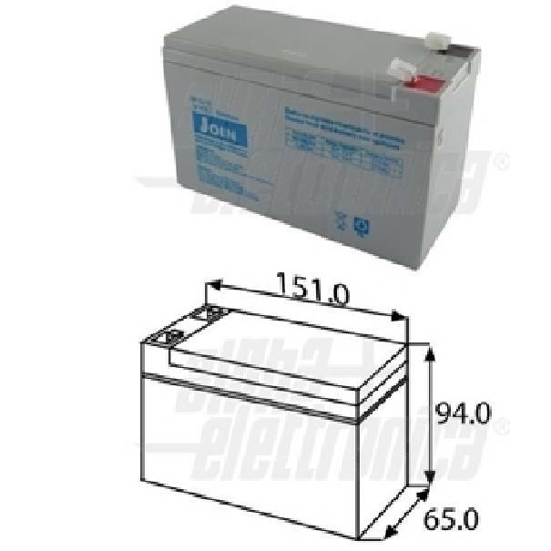 alpha elettronica alpha elettronica batteria al piombo agm 12v 9ah faston 6,3 bp12-10/6,3 - foto 1