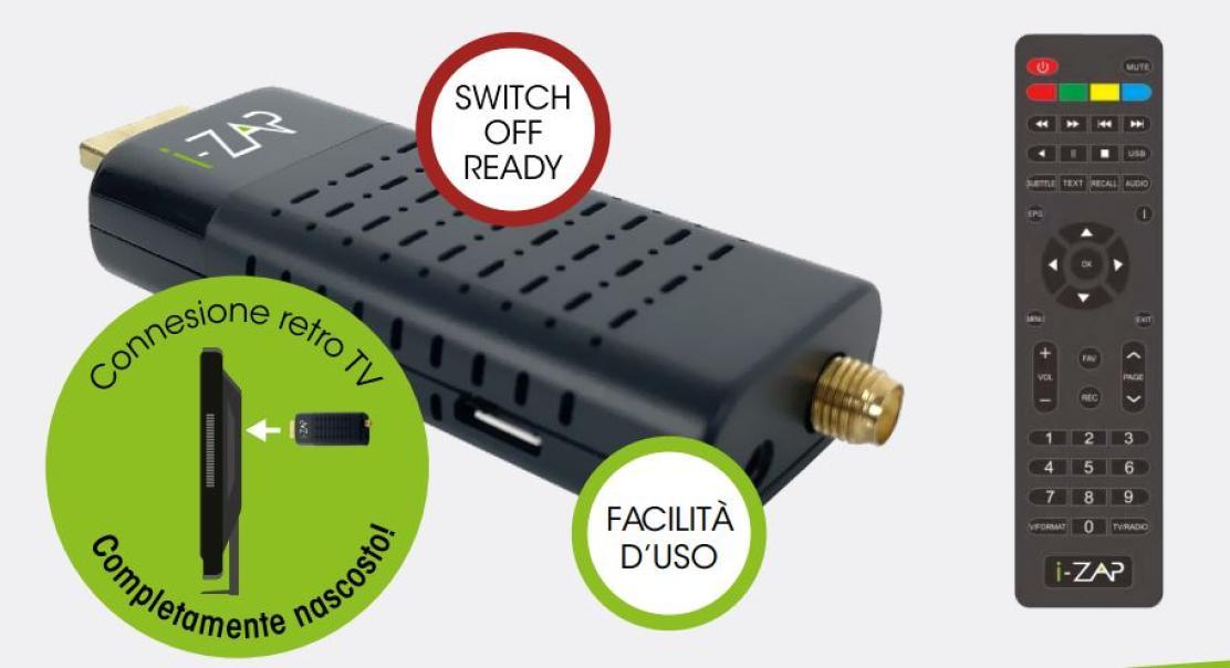 Ricevitore digitale terrestre I-Can DVBT2 mini HDMI stick - T406 01