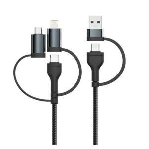 Cavo di ricarica 5in1  con adattatori pd usb+c 1,2 metri nero vt-5323 - 7747